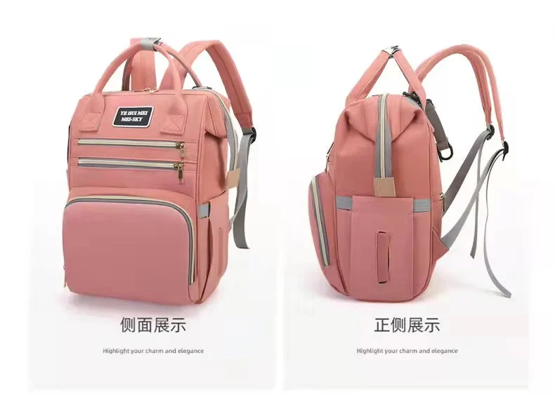 Baby Diaper Bag (Waterproof) Light Purple - Sunshine - Image 6