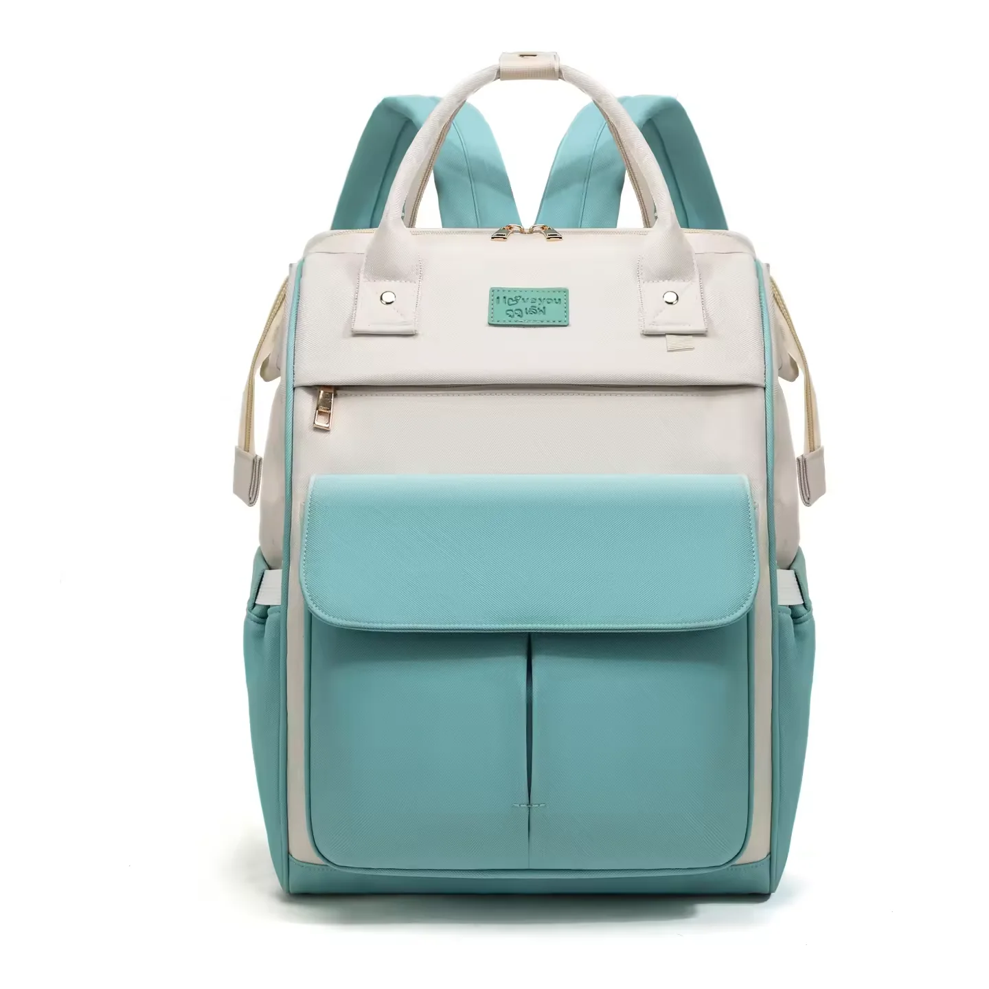 Baby Diaper Bag (Waterproof) Love Sea Green - Sunshine