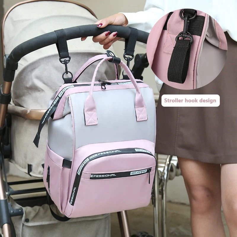 Baby Diaper Bag (Waterproof) Modern Black - Sunshine - Image 7
