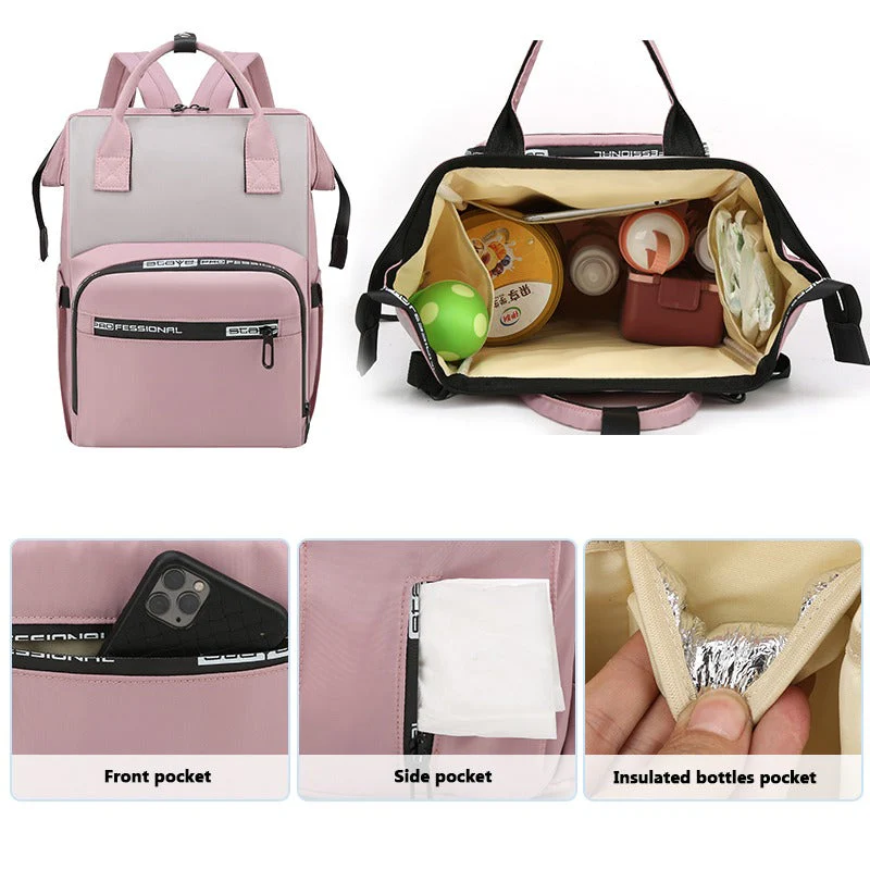 Baby Diaper Bag (Waterproof) Modern Navy Blue - Sunshine - Image 5