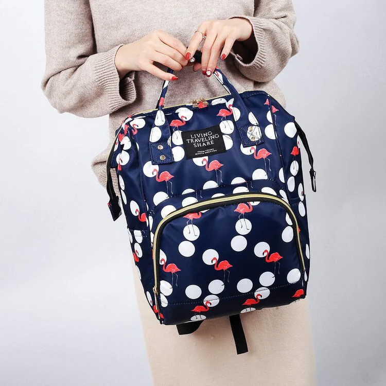 Baby Diaper Bag (Waterproof) Ostrich Navy Blue - Momease - Image 2