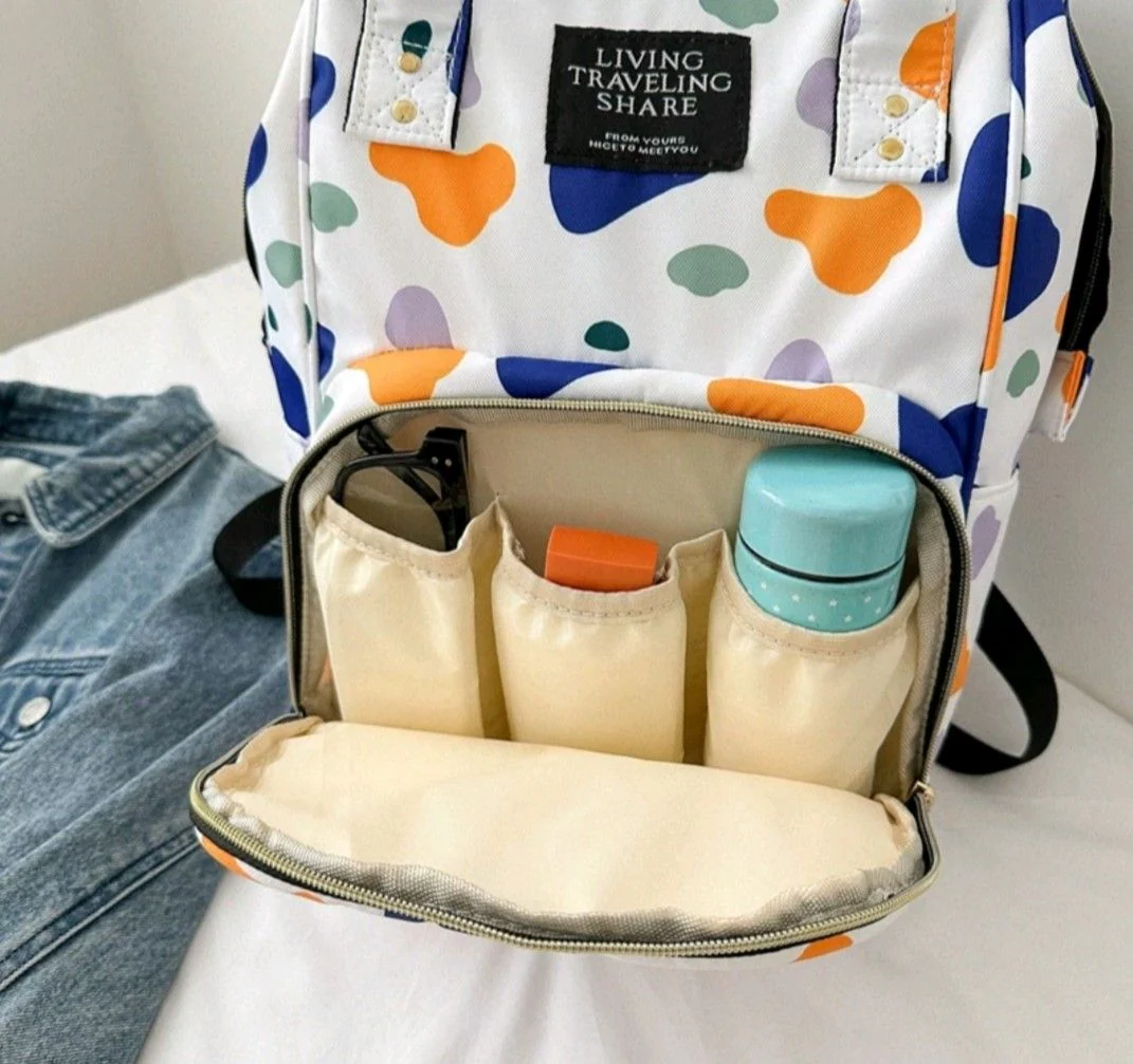 Baby Diaper Bag (Waterproof) Pattern Purple - Momease - Image 4