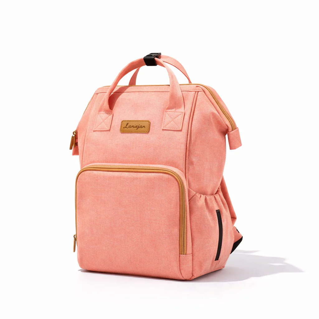 Baby Diaper Bag (Waterproof) Peach - Sunshine