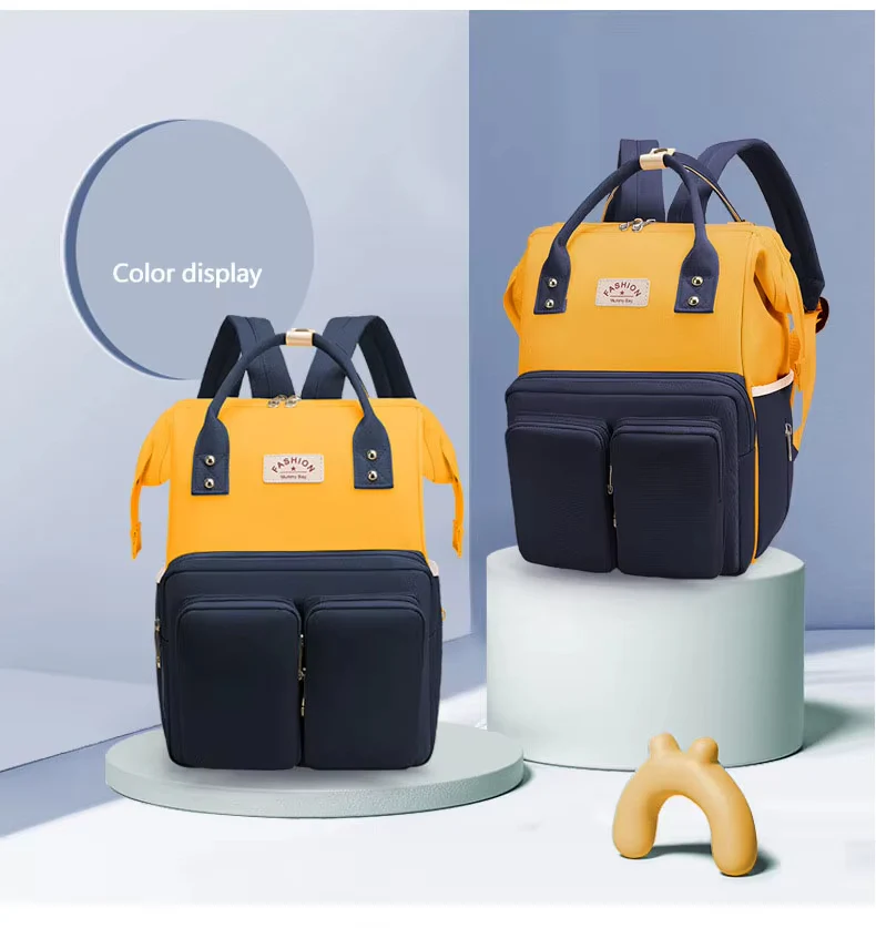 Baby Diaper Bag (Waterproof) Pink - Sunshine - Image 6