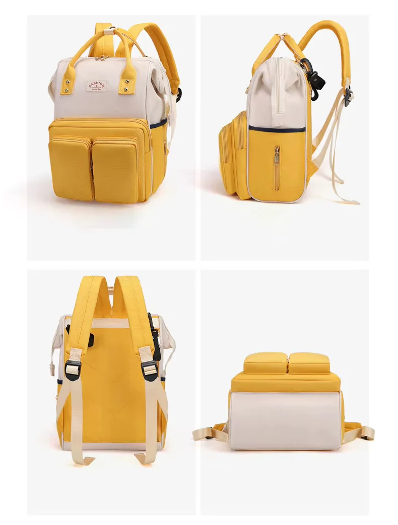 Baby Diaper Bag (Waterproof) Pink - Sunshine - Image 8