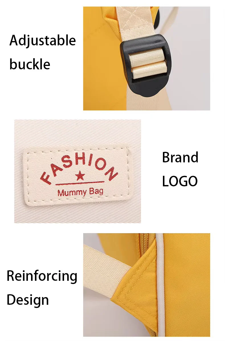 Baby Diaper Bag (Waterproof) Pink - Sunshine - Image 9