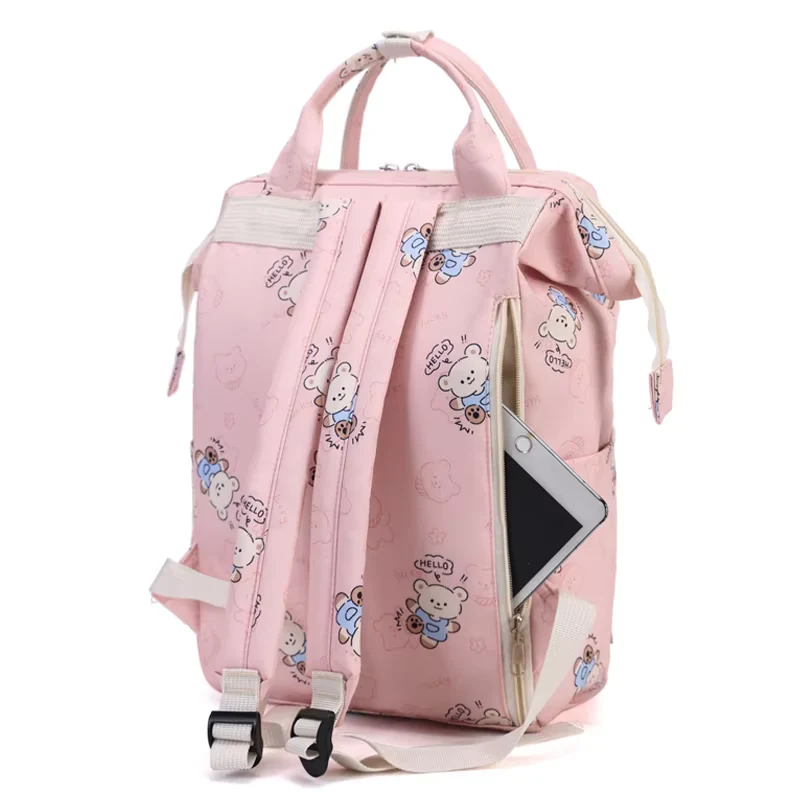Baby Diaper Bag (Waterproof) Printed Bear Yellow - Sunshine - Image 11