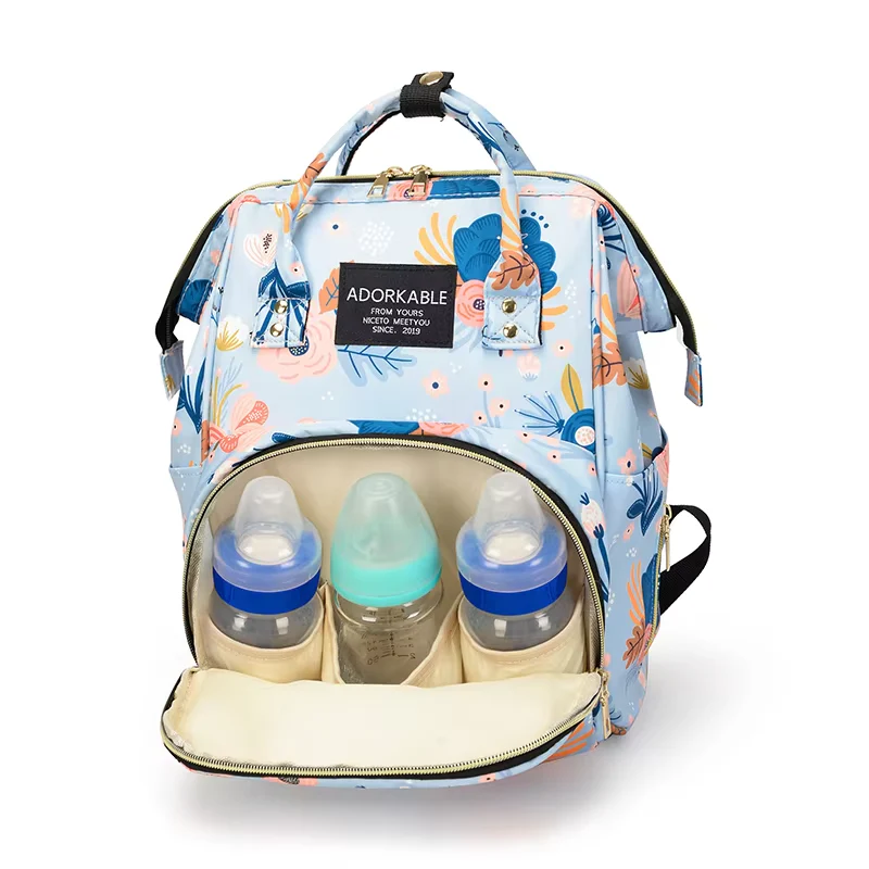 Baby Diaper Bag (Waterproof) Printed Blue - Sunshine - Image 5