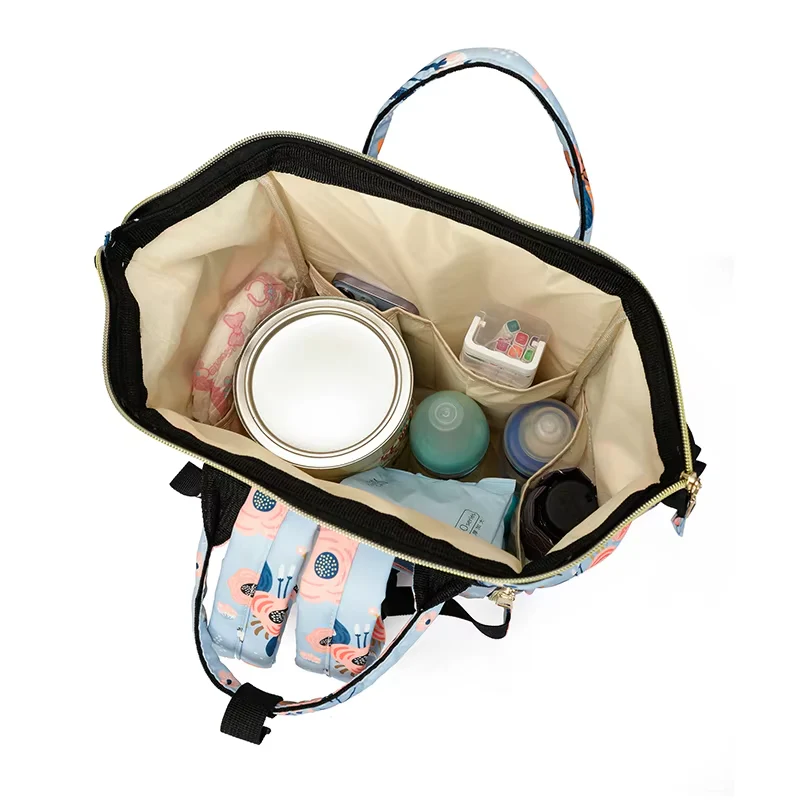 Baby Diaper Bag (Waterproof) Printed Blue - Sunshine - Image 6