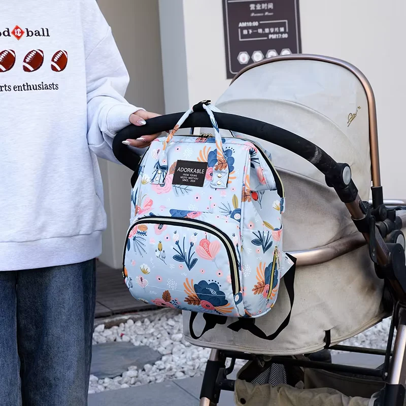Baby Diaper Bag (Waterproof) Printed Blue - Sunshine - Image 8