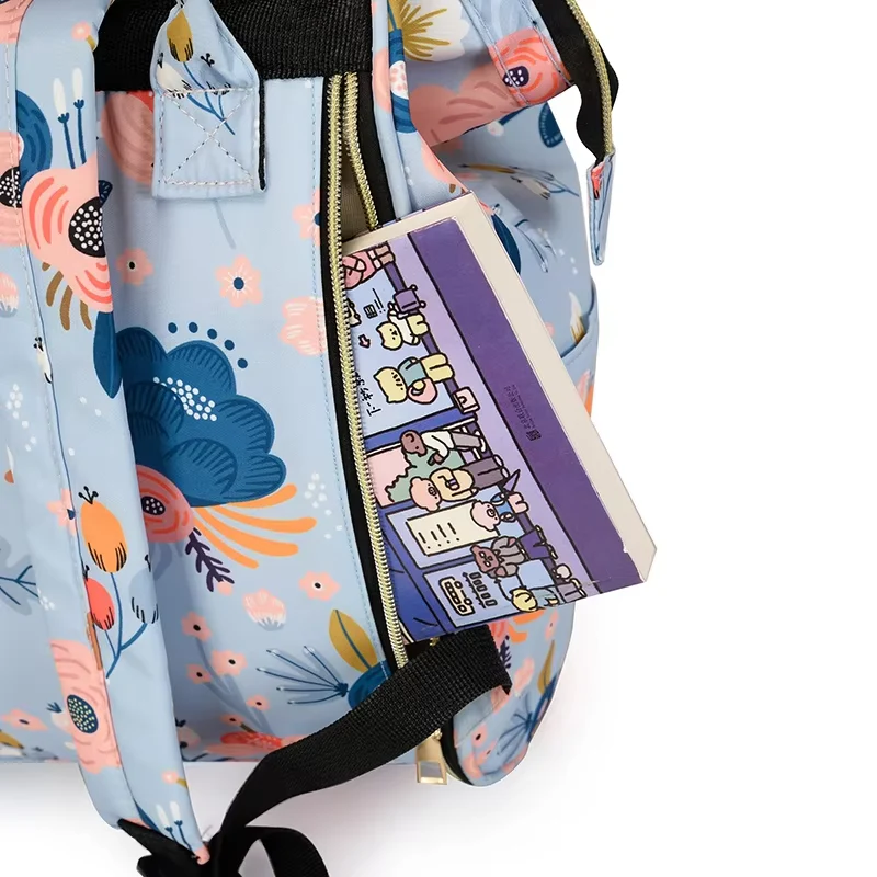 Baby Diaper Bag (Waterproof) Printed Purple - Sunshine - Image 9