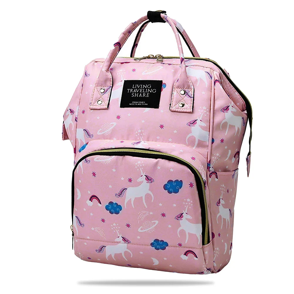 Baby Diaper Bag (Waterproof) Unicorn Pink - Momease