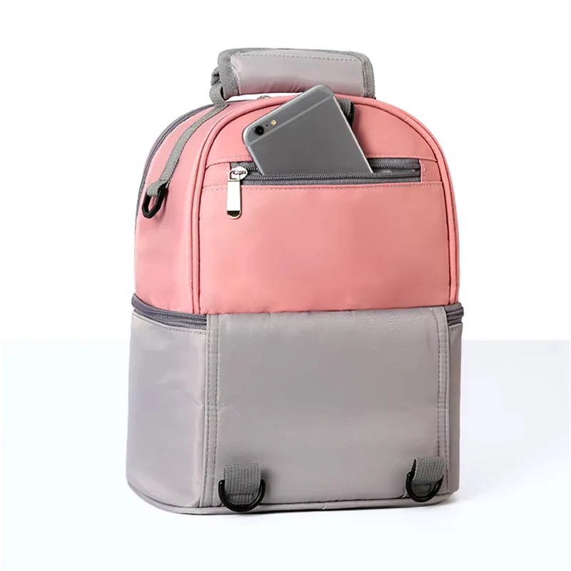 Baby Dual Portion (Waterproof) Diaper Bag Red & Black - Sunshine - Image 10