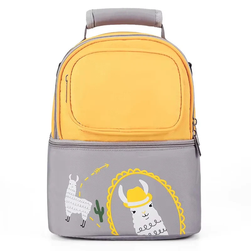 Baby Dual Portion (Waterproof) Diaper Bag Yellow & Grey - Sunshine