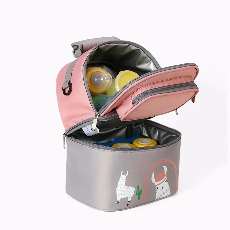 Baby Dual Portion (Waterproof) Diaper Bag Yellow & Grey - Sunshine - Image 2