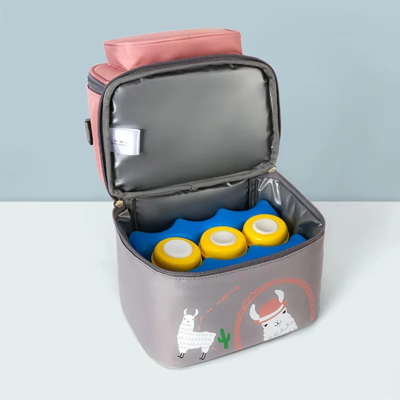 Baby Dual Portion (Waterproof) Diaper Bag Yellow & Grey - Sunshine - Image 4
