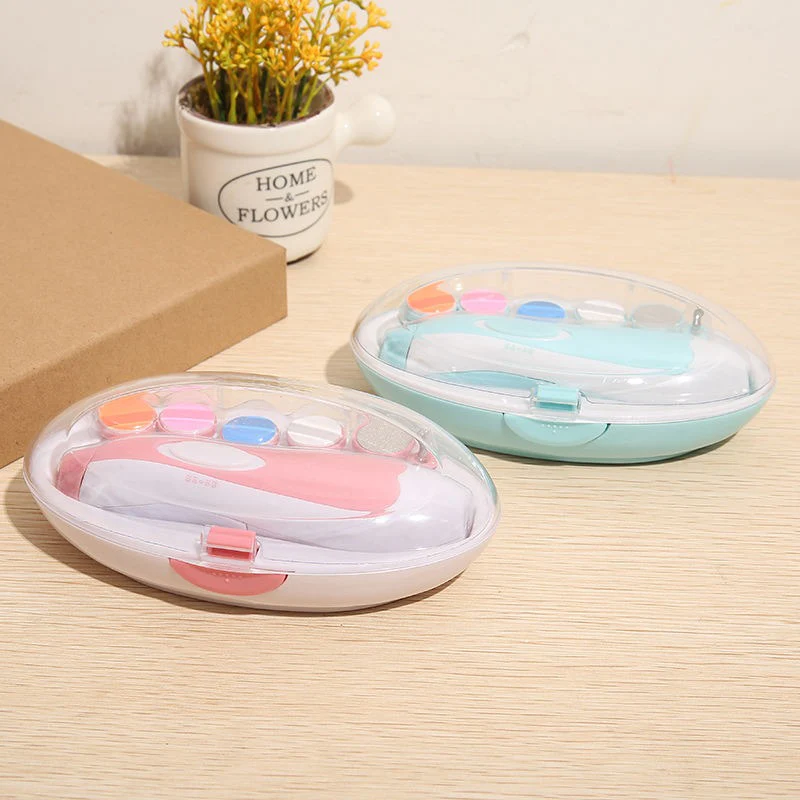 Baby Electric Nail Trimmer 6Pcs Set Blue - Sunshine - Image 2