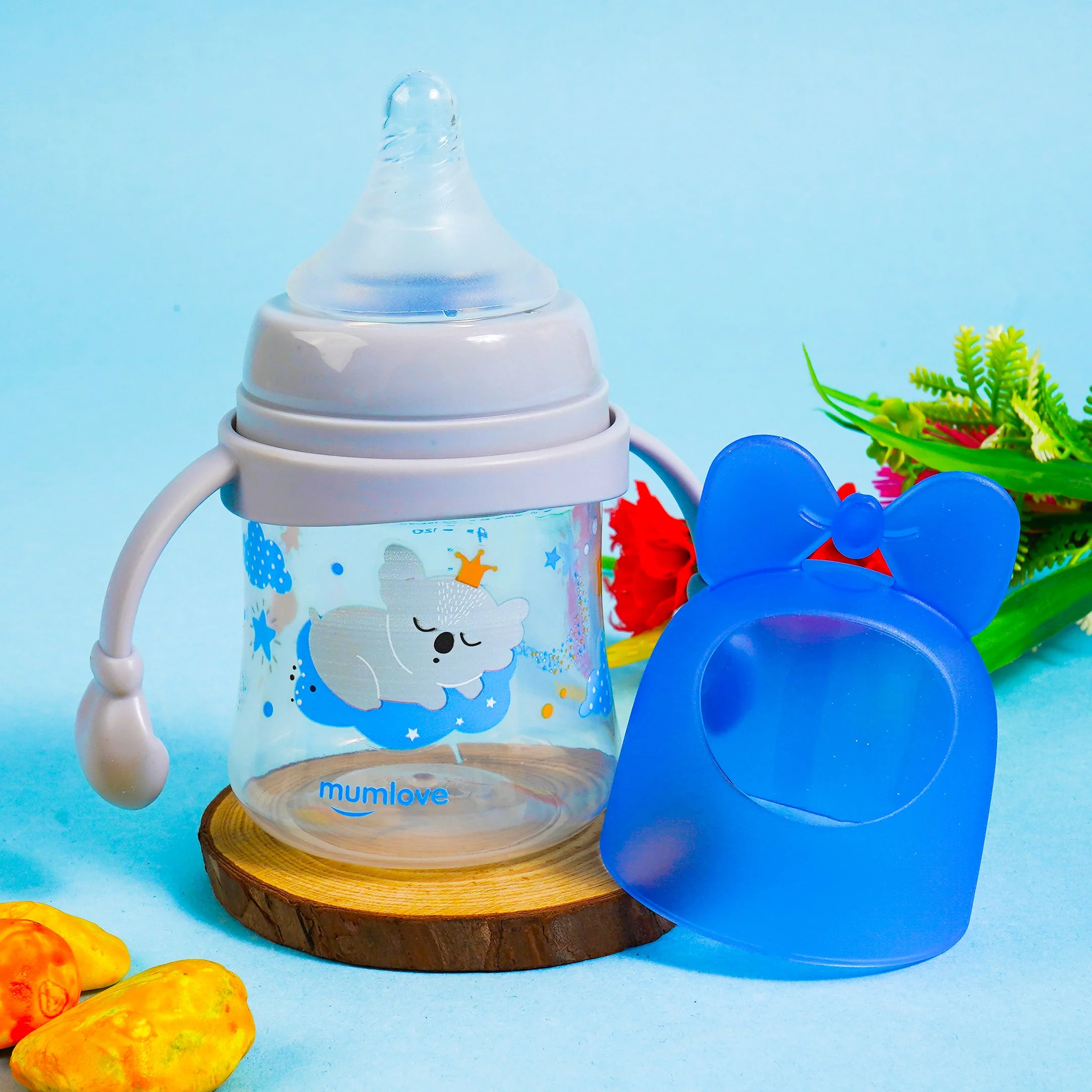 Baby Feeder Bow Blue (150Ml) - Sunshine