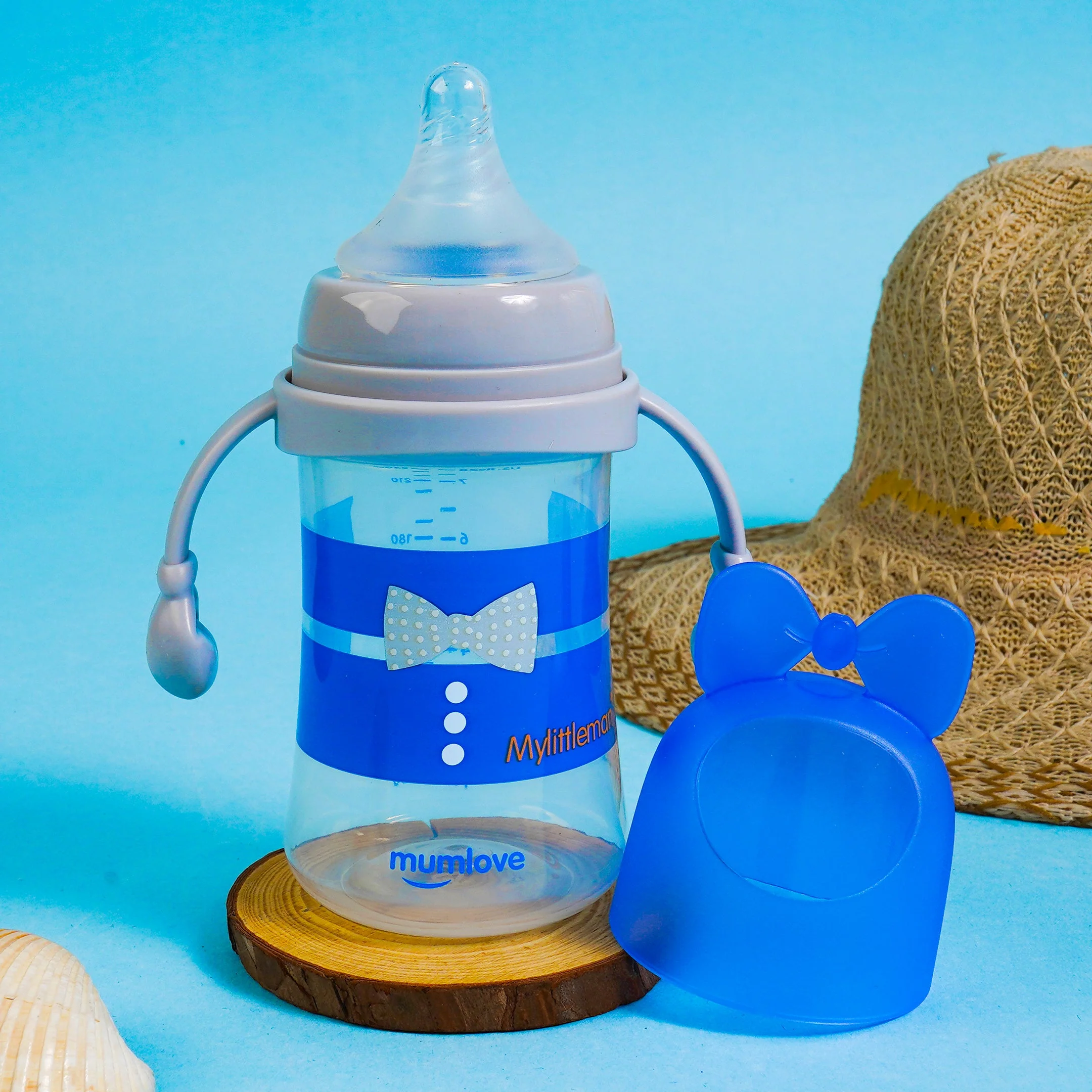 Baby Feeder Bow Blue (240Ml) - Sunshine