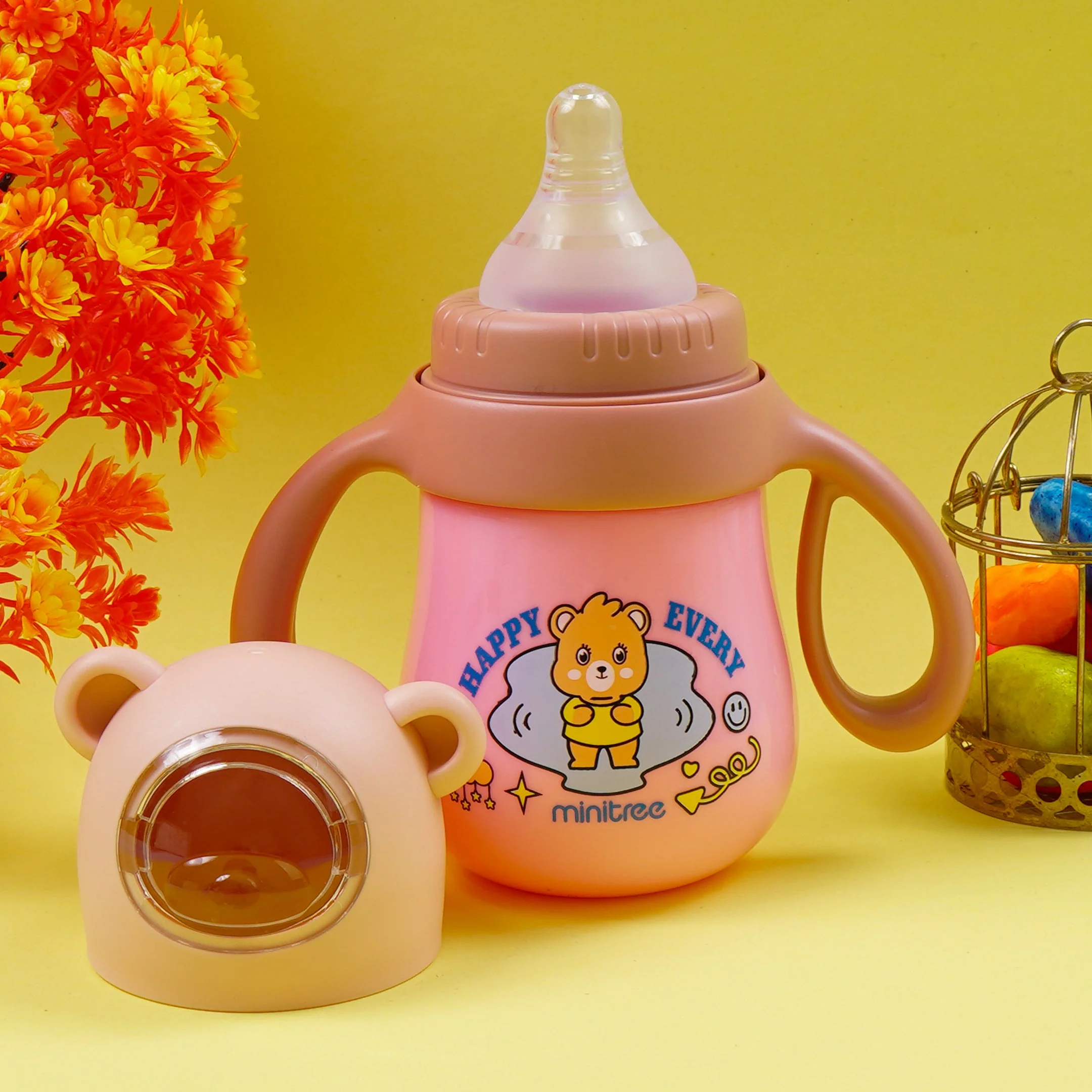 Baby Feeding Bottle Bear Pink 210Ml Mt - Sunshine - Image 2