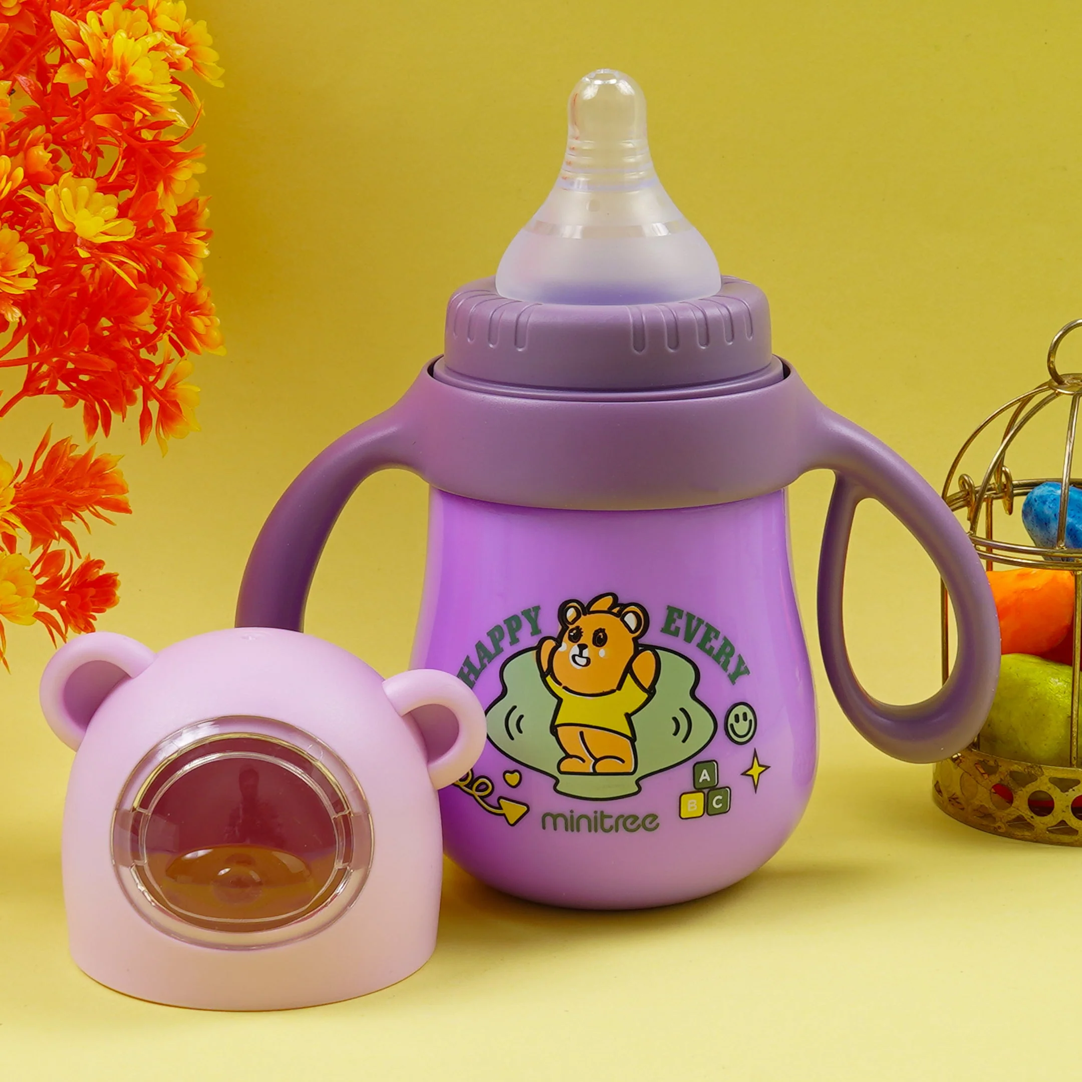 Baby Feeding Bottle Bear Purple 210Ml Mt - Sunshine - Image 2