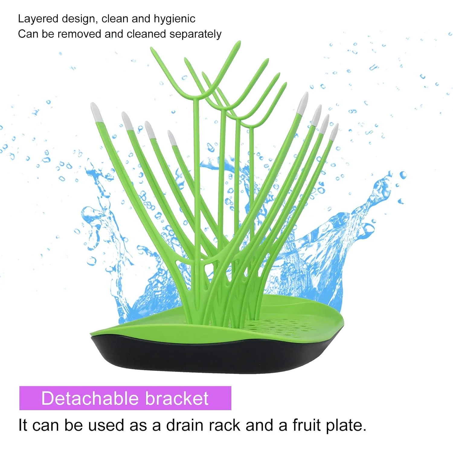 Baby Feeding Bottle Drying Rack Green - Topse - Image 4