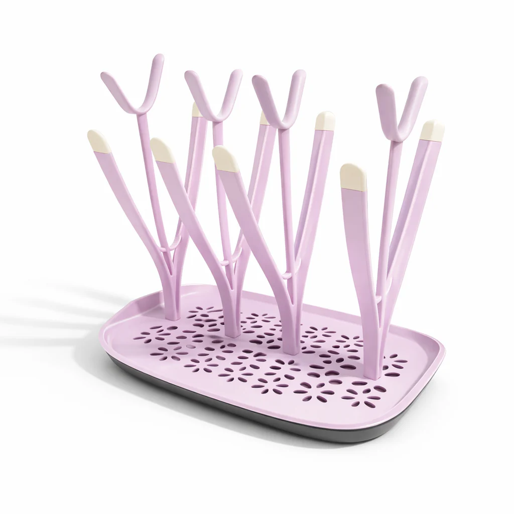 Baby Feeding Bottle Drying Rack Purple - Topse