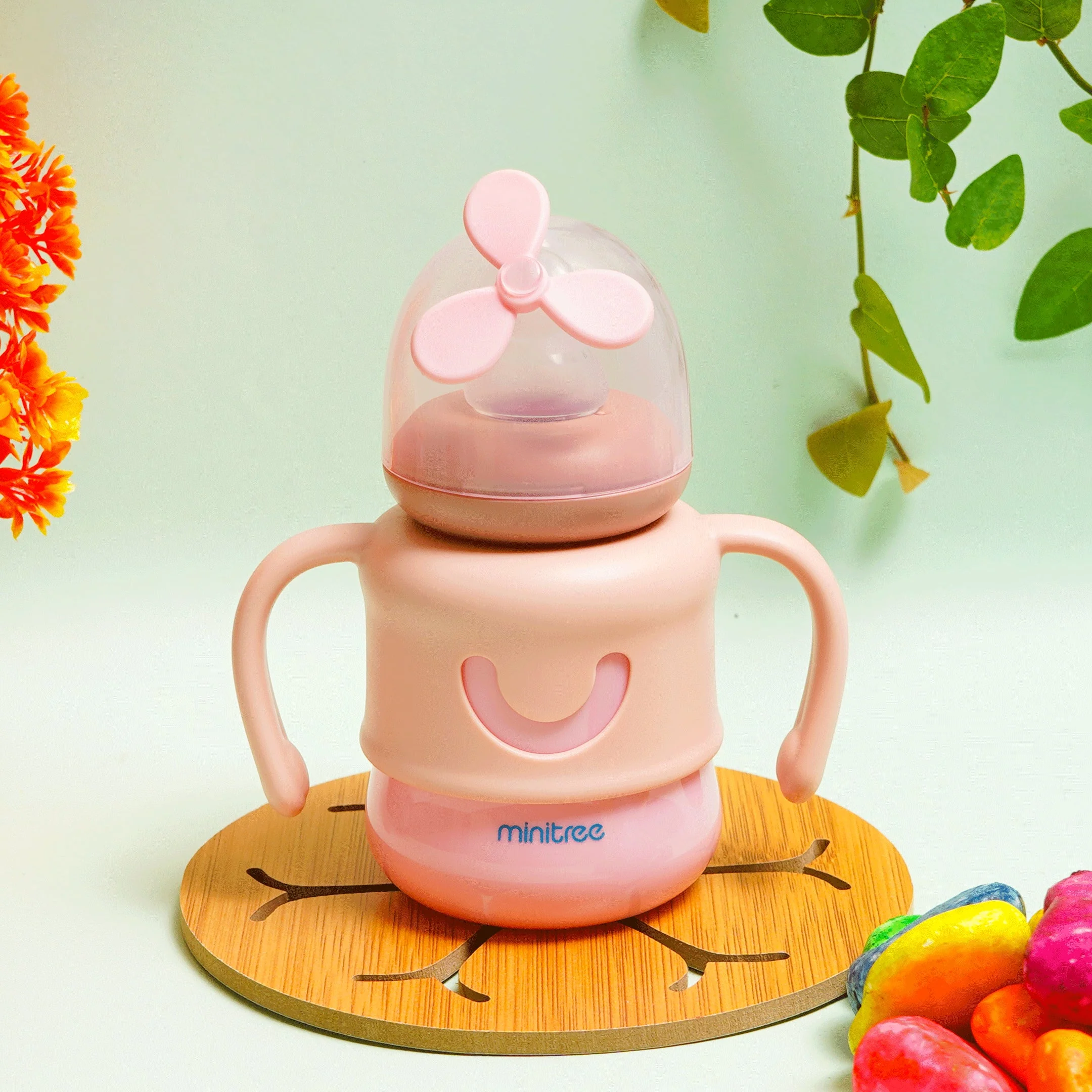 Baby Feeding Bottle Fan Peach 150Ml Mt - Sunshine