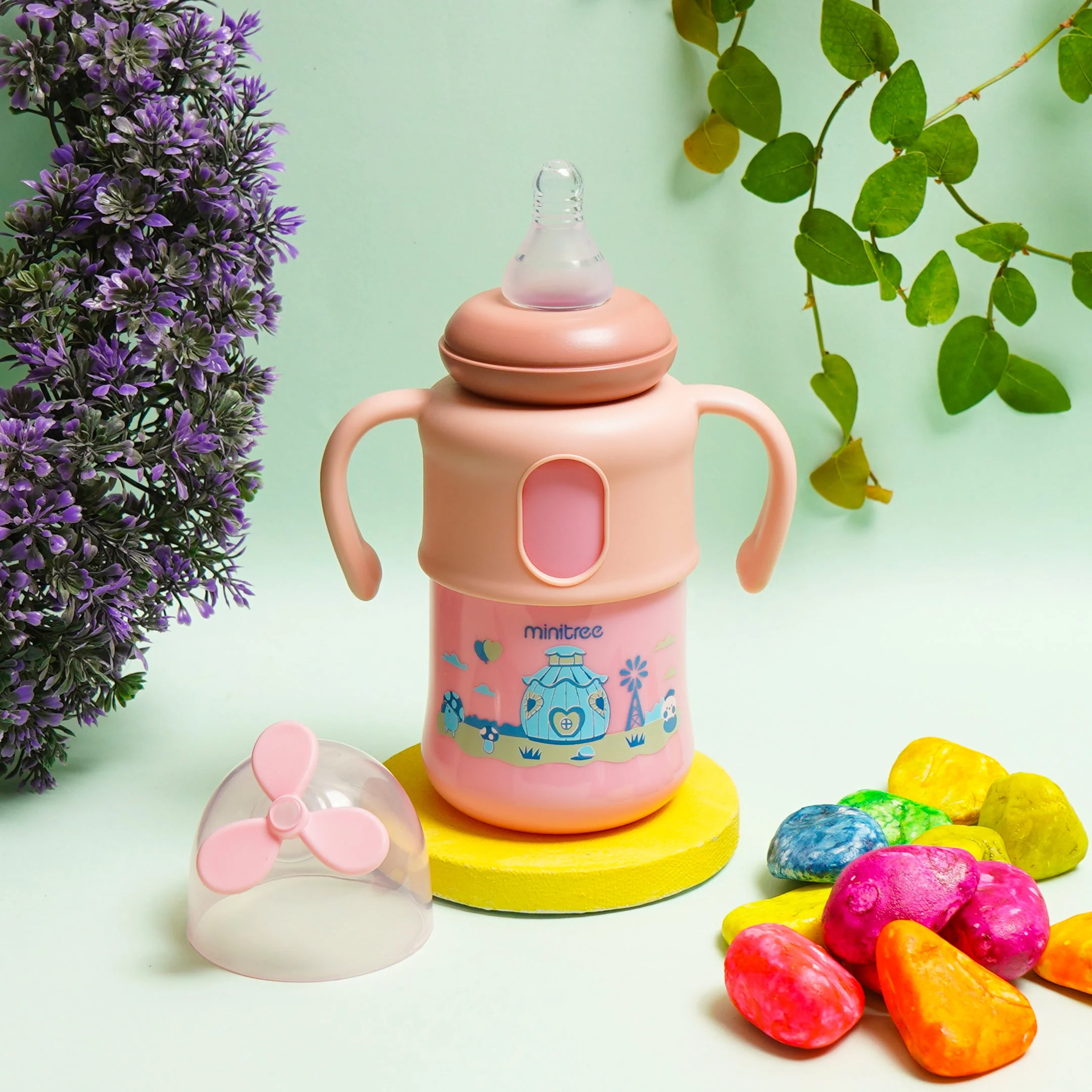 Baby Feeding Bottle Fan Pink 270Ml Mt - Sunshine - Image 2