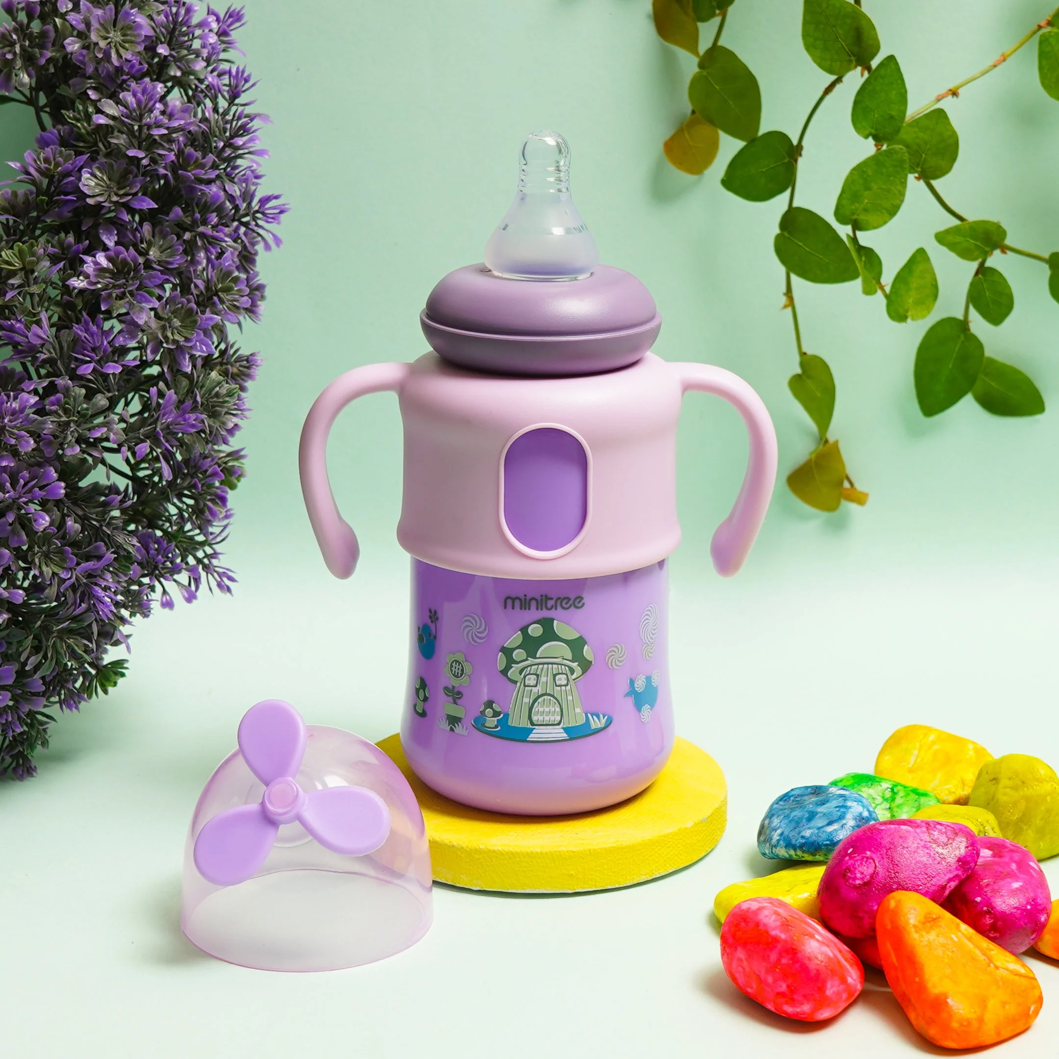 Baby Feeding Bottle Fan Purple 270Ml Mt - Sunshine - Image 2