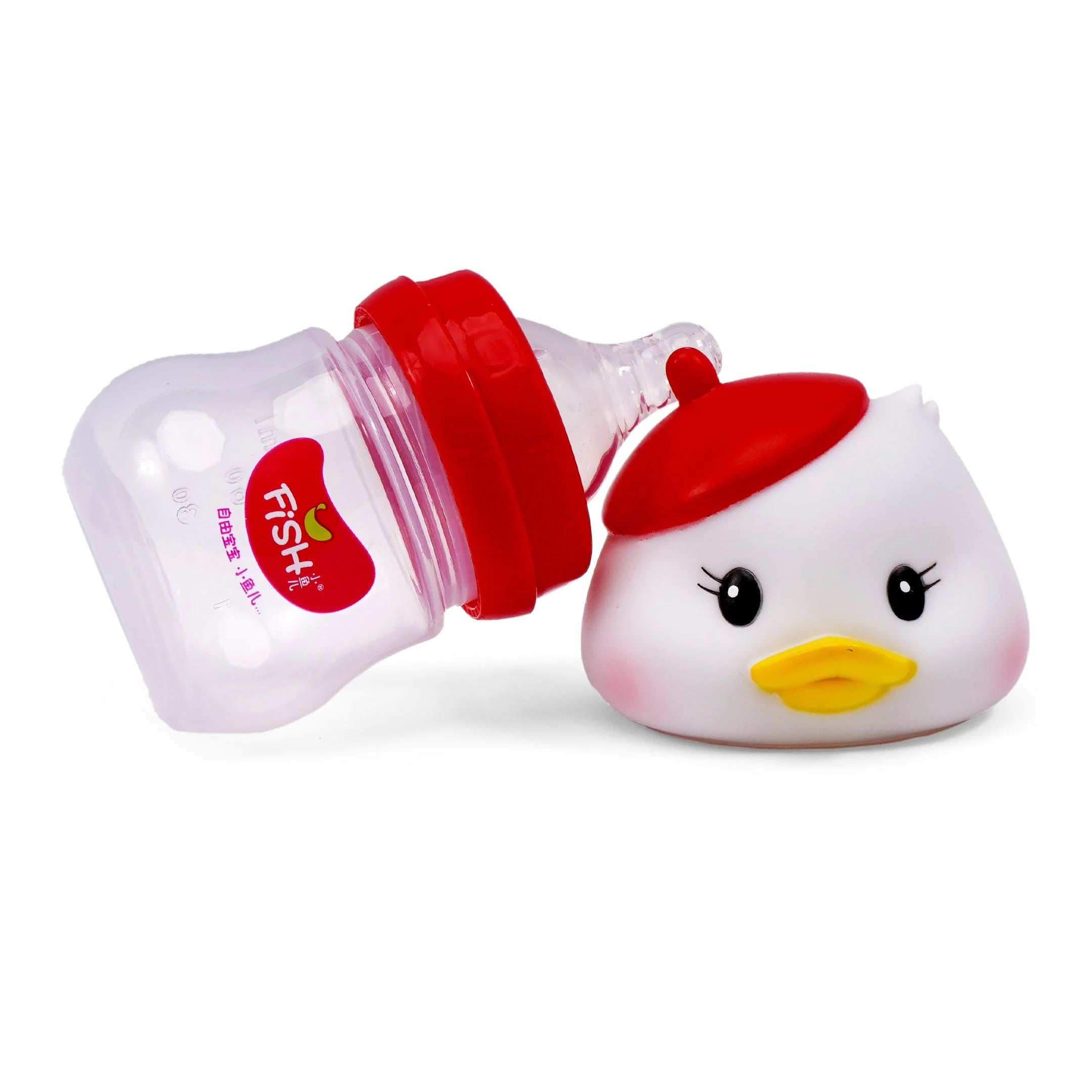 Baby Feeding Bottle Penguin Red 80Ml - Sunshine