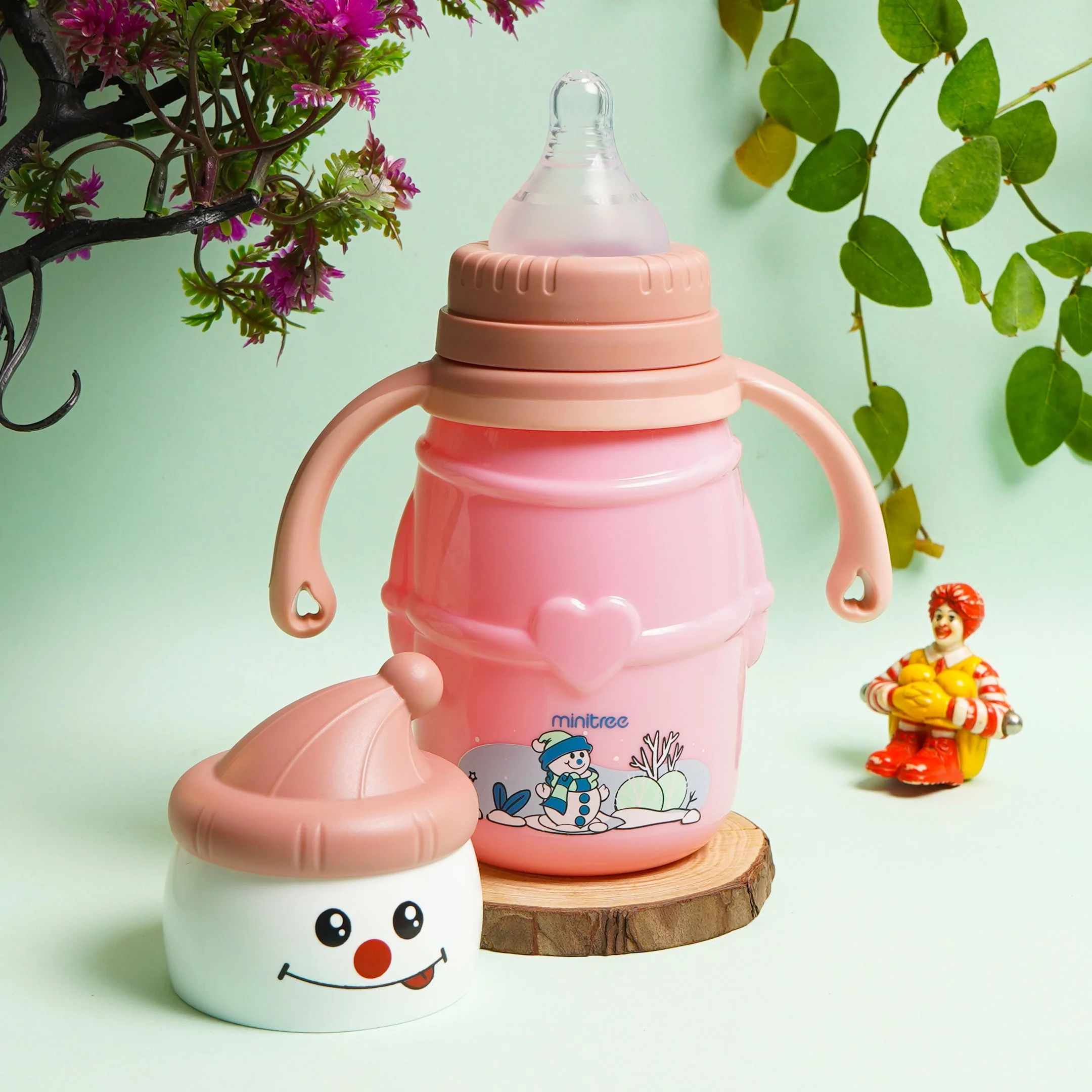 Baby Feeding Bottle Snow Man Pink 330Ml Mt - Sunshine - Image 2