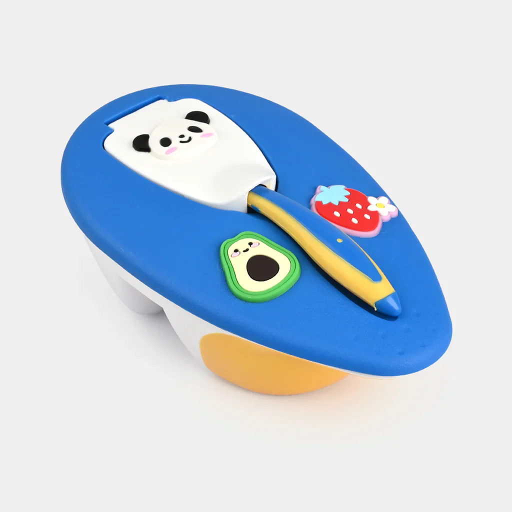 Baby Feeding Bowl With Spoon Blue - Sunshine
