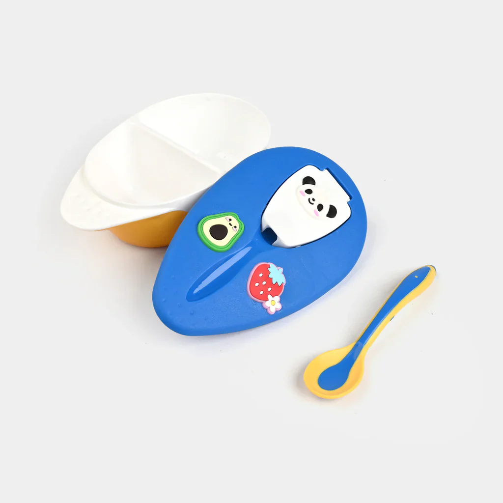 Baby Feeding Bowl With Spoon Blue - Sunshine - Image 2