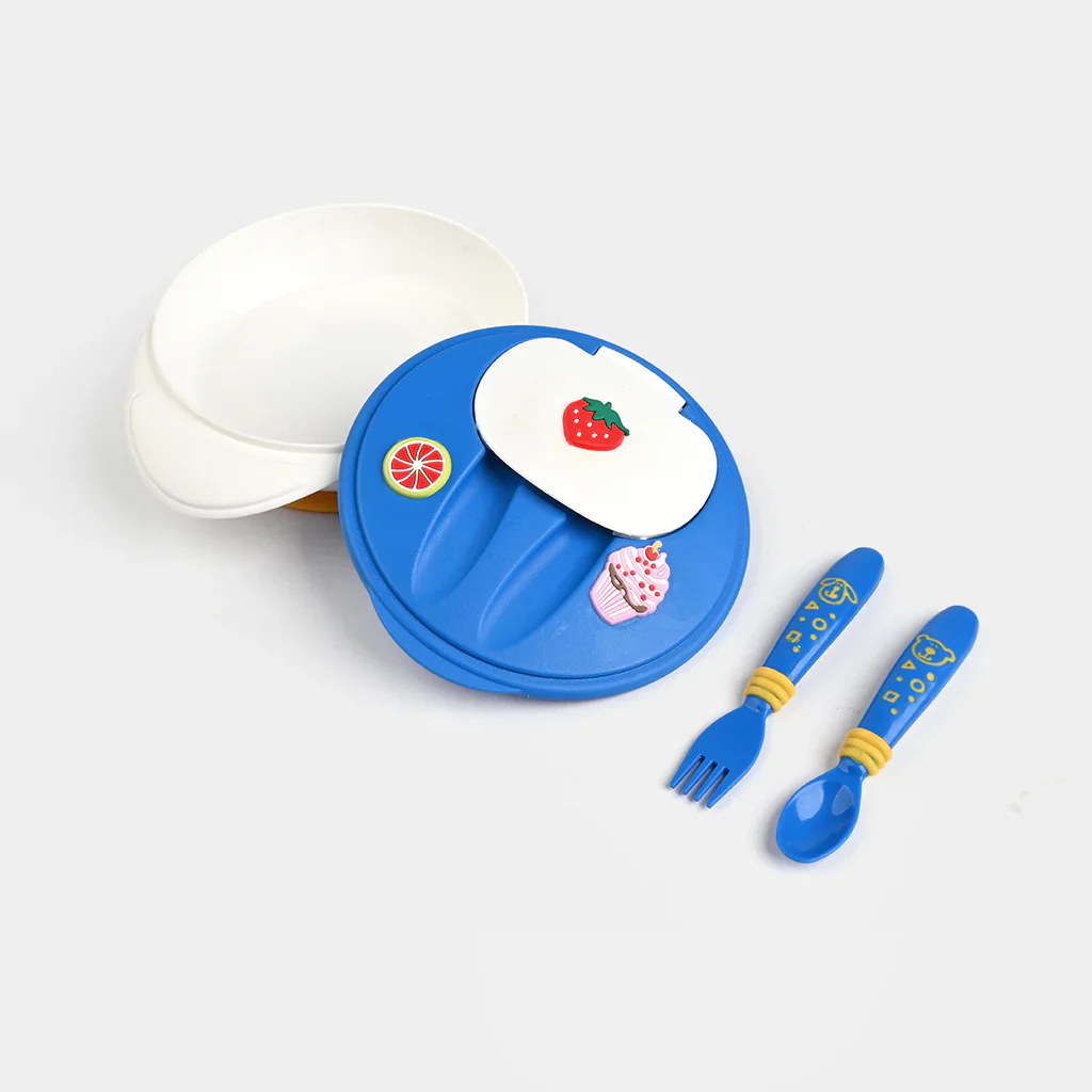 Baby Feeding Bowl With Spoons Blue - Sunshine - Image 3