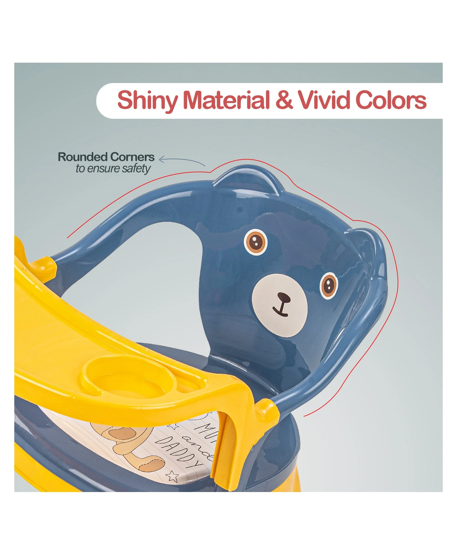 Baby Feeding Chair Bear Blue & Yellow - Sunshine - Image 5