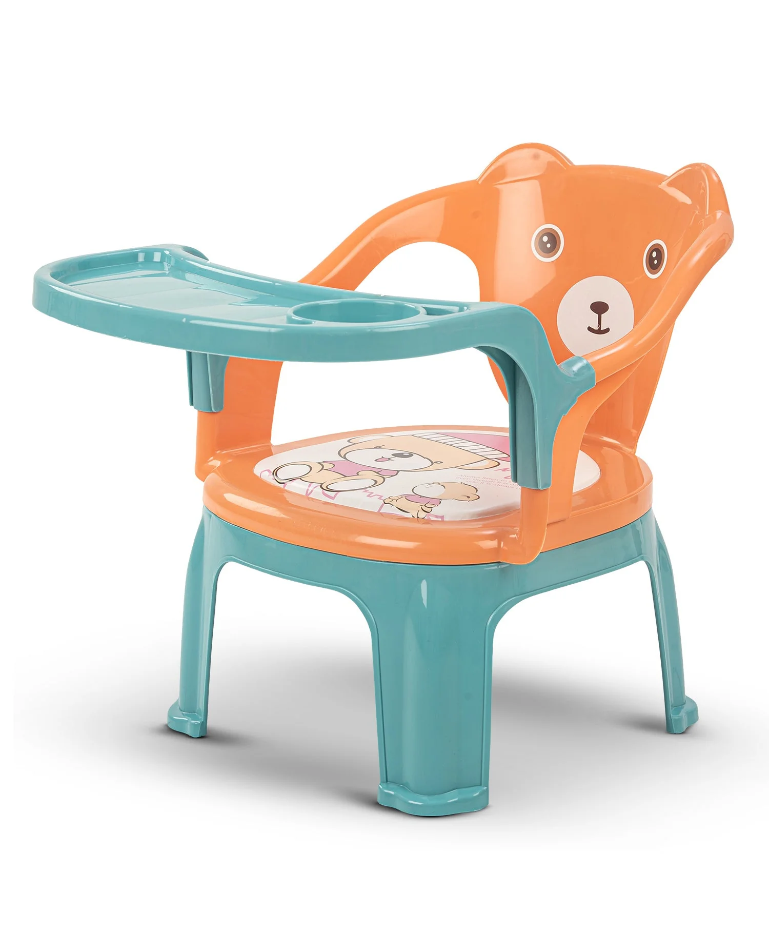 Baby Feeding Chair Bear Orange & Green - Sunshine