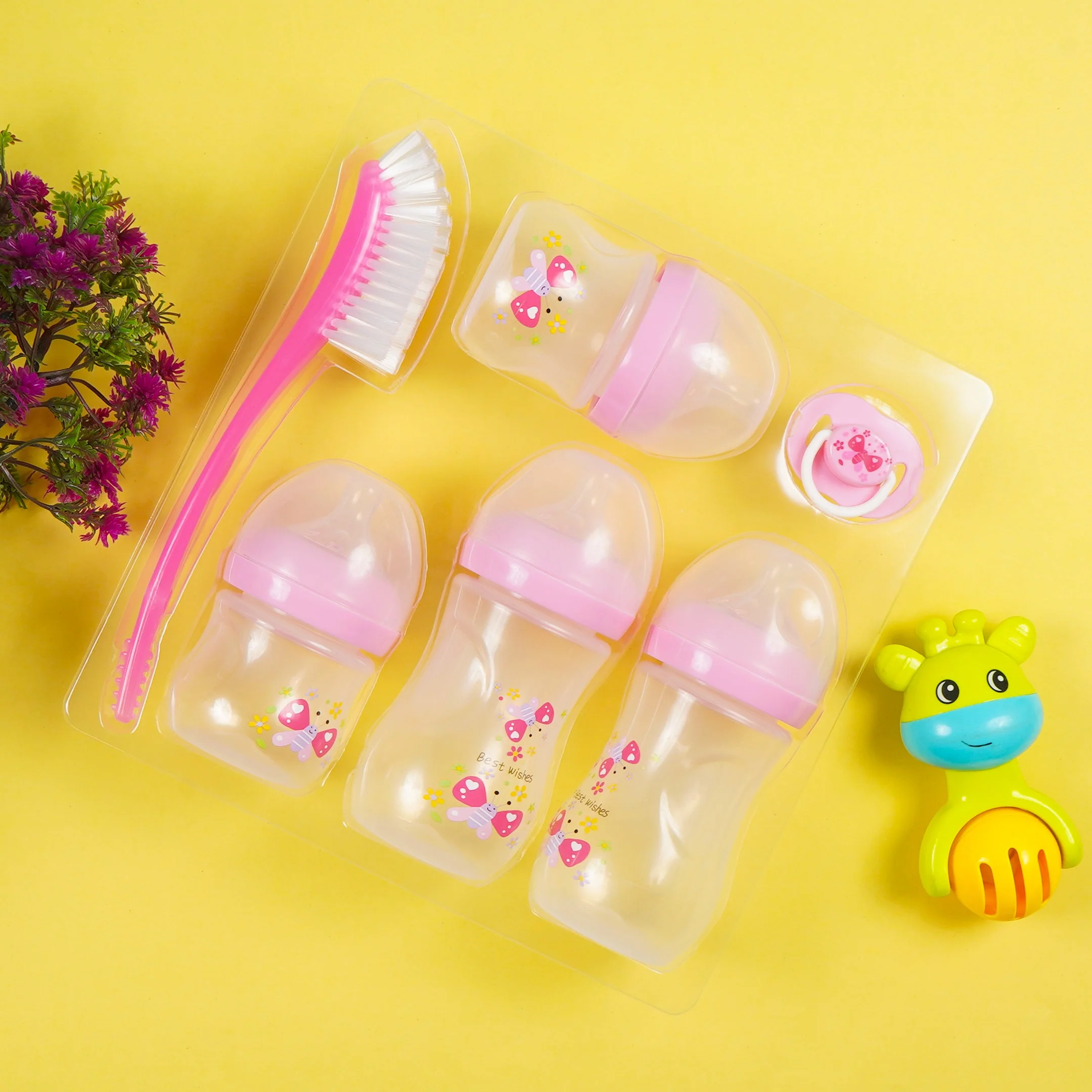 Baby Feeding Starter Set Pack Of 6 Pink Ml - Sunshine - Image 2