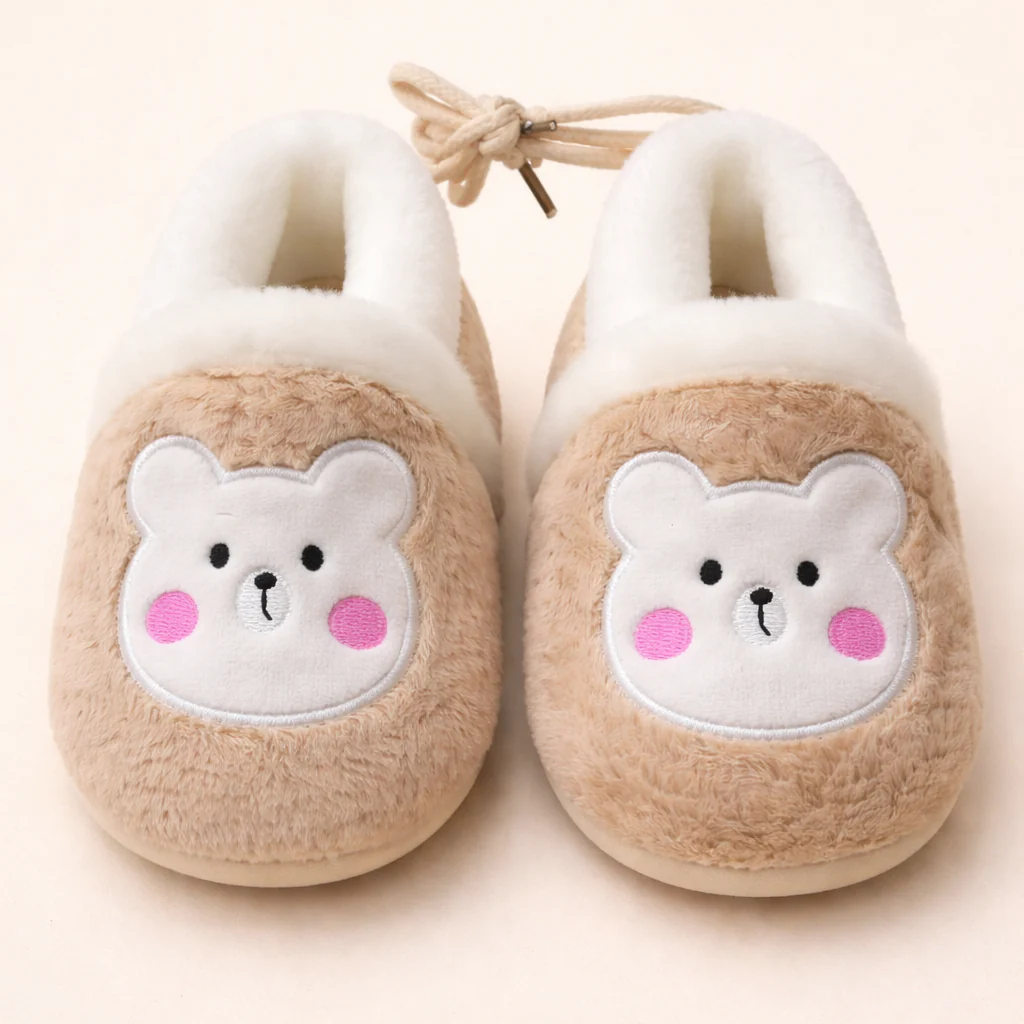 Baby Fleece Booties Bear Brown - Sunshine