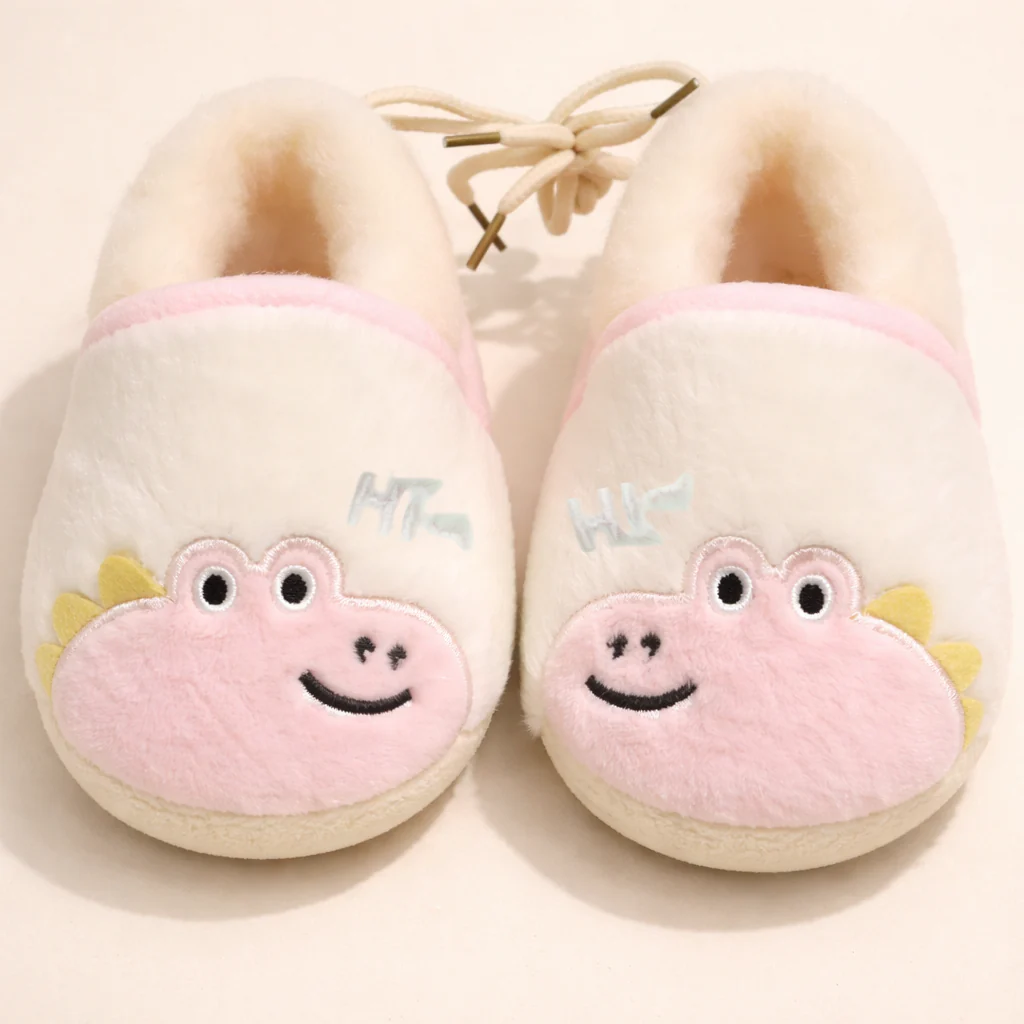 Baby Fleece Booties Crocodile Pink (6-12 Months) - Sunshine