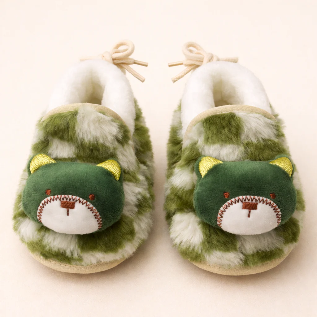 Baby Fleece Booties Kitty Green - Sunshine