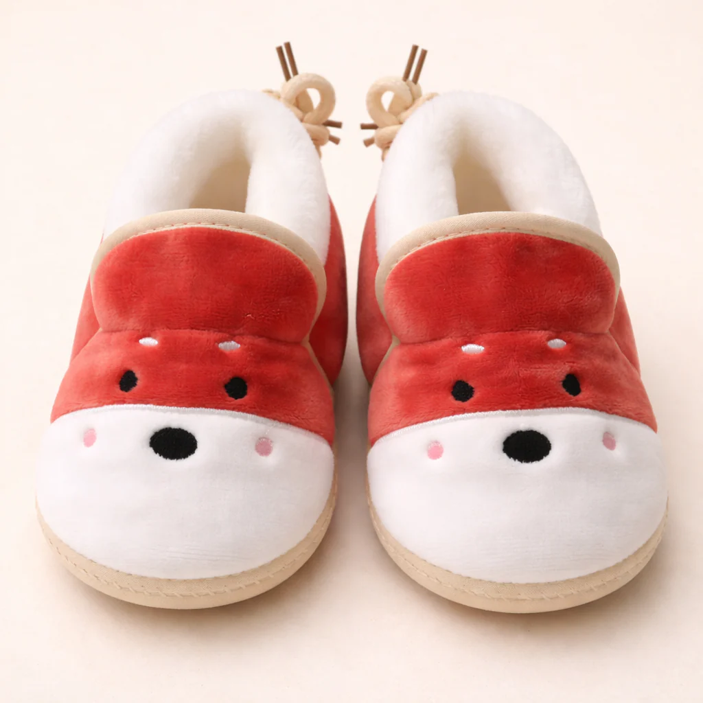 Baby Fleece Booties Puppy Red - Sunshine
