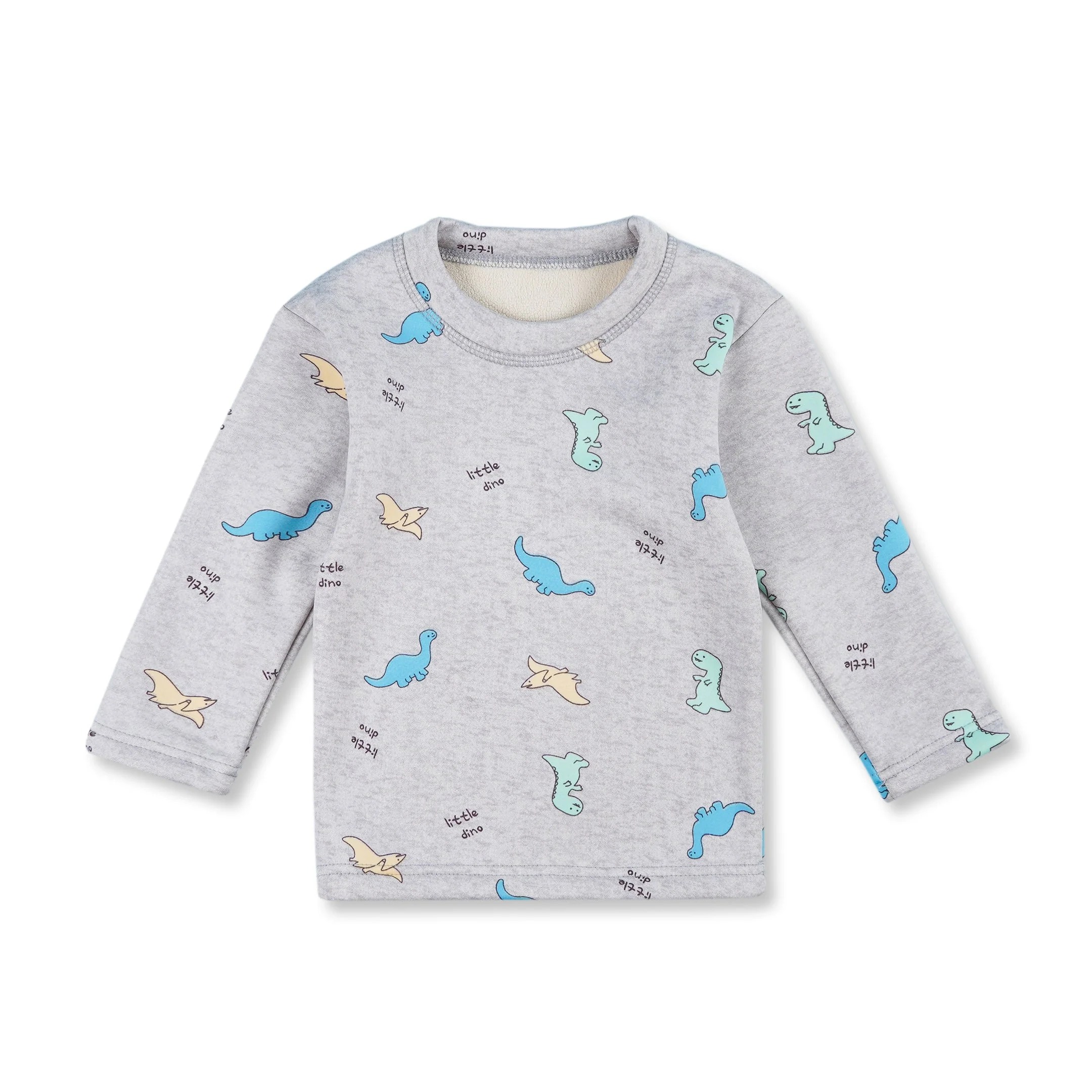 Baby Fleece Pajama Set Dino Grey - Sunshine - Image 4