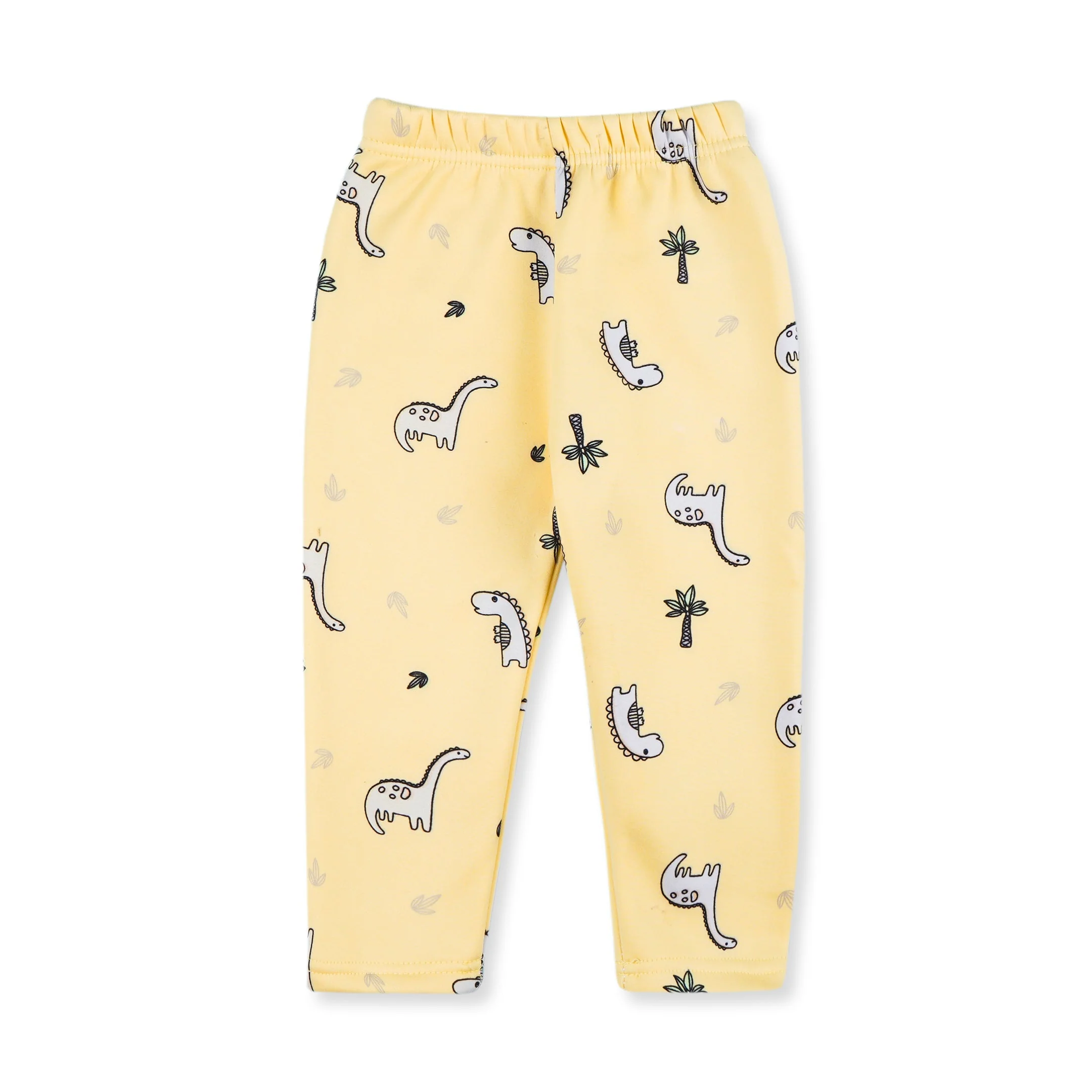 Baby Fleece Pajama Set Dino Yellow - Sunshine - Image 5