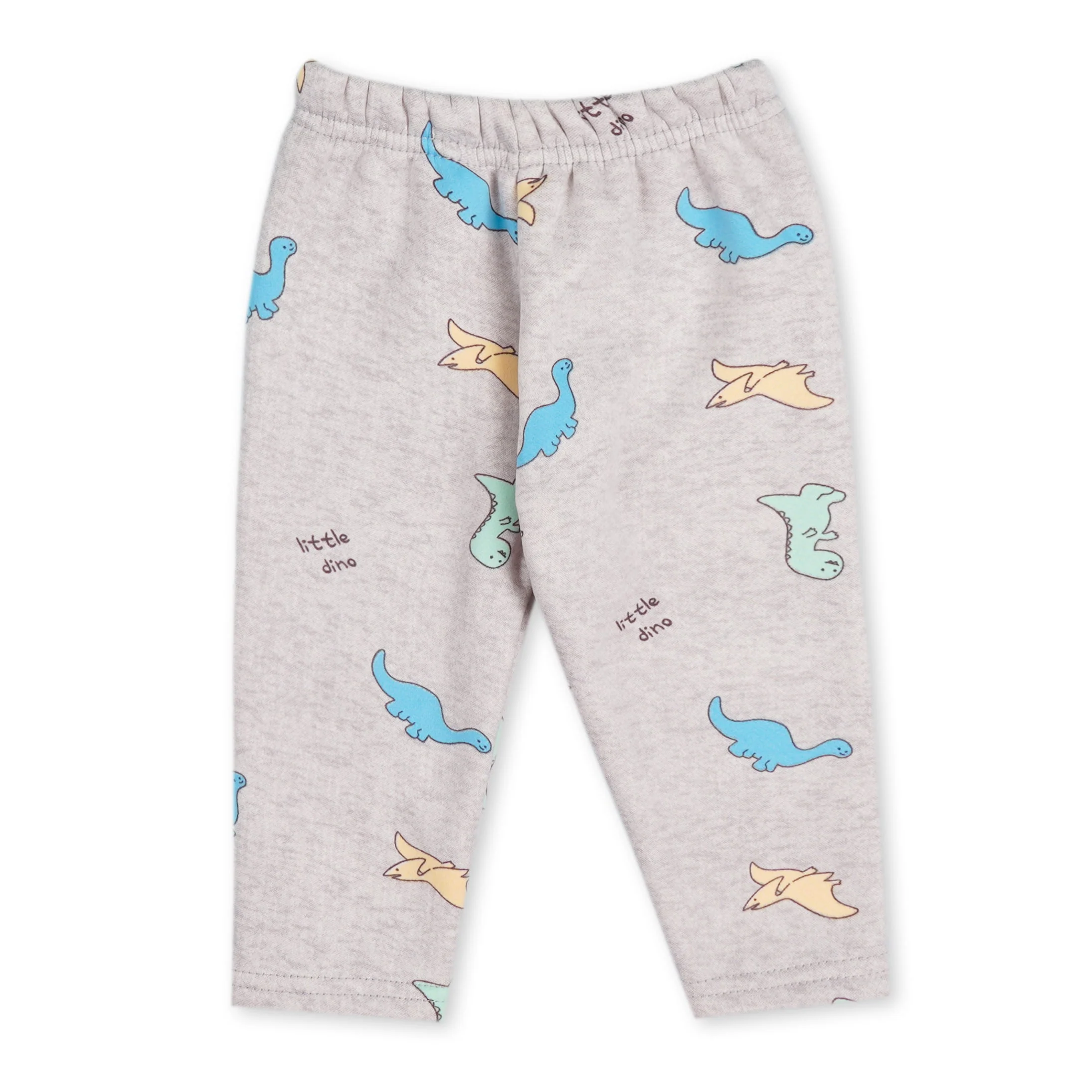 Baby Fleece Pajama Set Little Dino Grey - Sunshine - Image 5