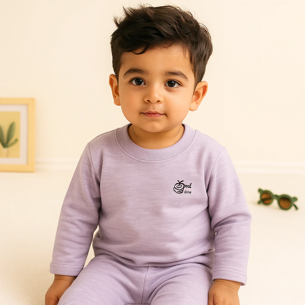 Baby Fleece Pajama Set Purple - Sunshine - Image 2