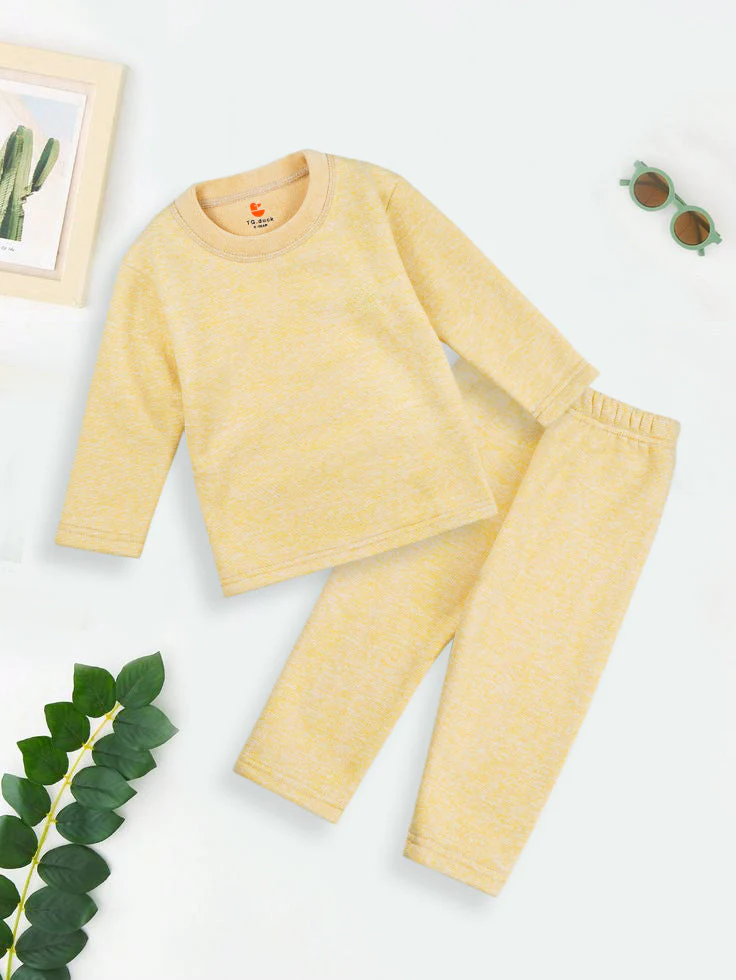 Baby Fleece Pajama Set Yellow - Sunshine - Image 5