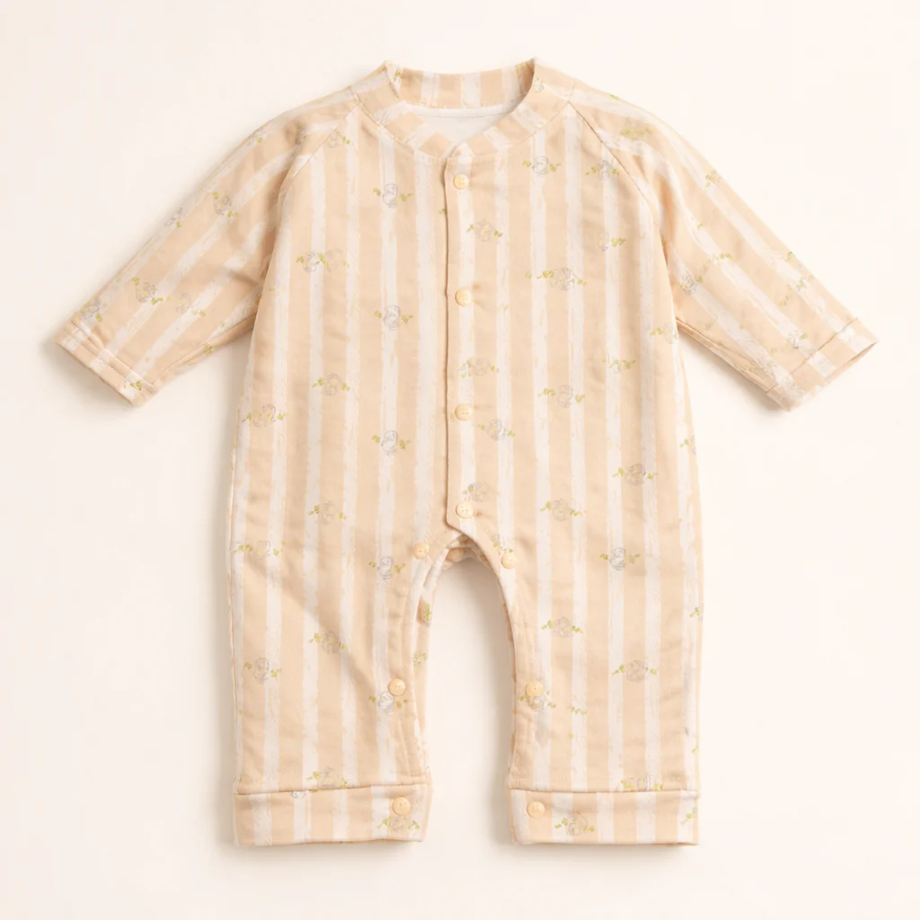 Baby Fleece Romper Rabbit Beige - Sunshine