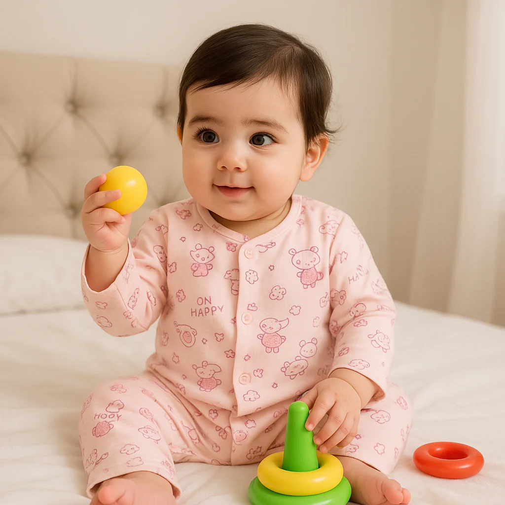 Baby Fleece Sleepsuit Animals Pink - Sunshine - Image 2