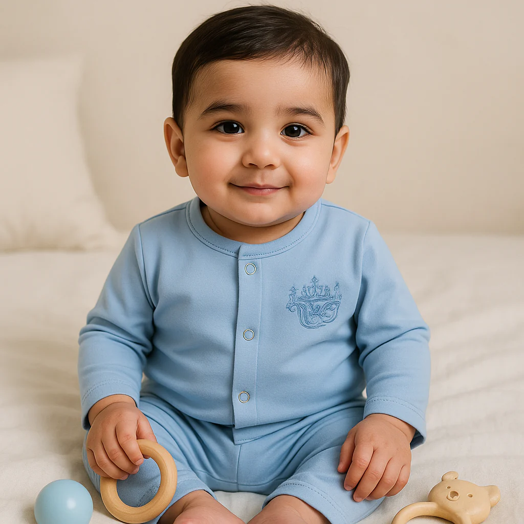 Baby Fleece Sleepsuit Little Princess Blue - Sunshine - Image 2